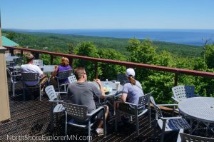 Outdoor dining at Summit Chalet, Lutsen Mountains