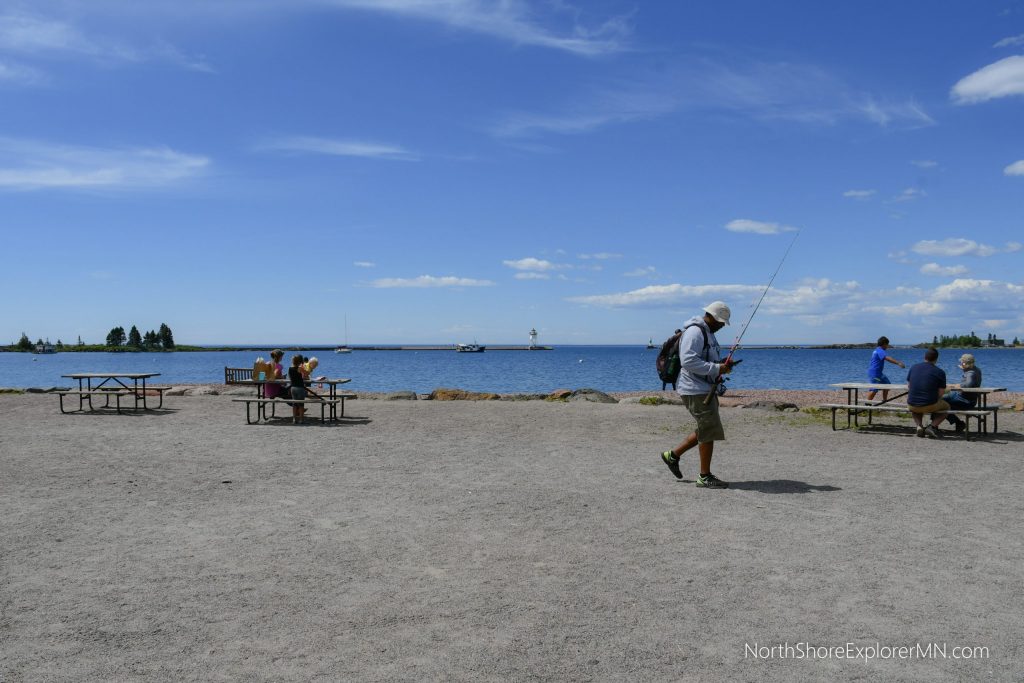 Picnic on the Grand Marais, MN harbor