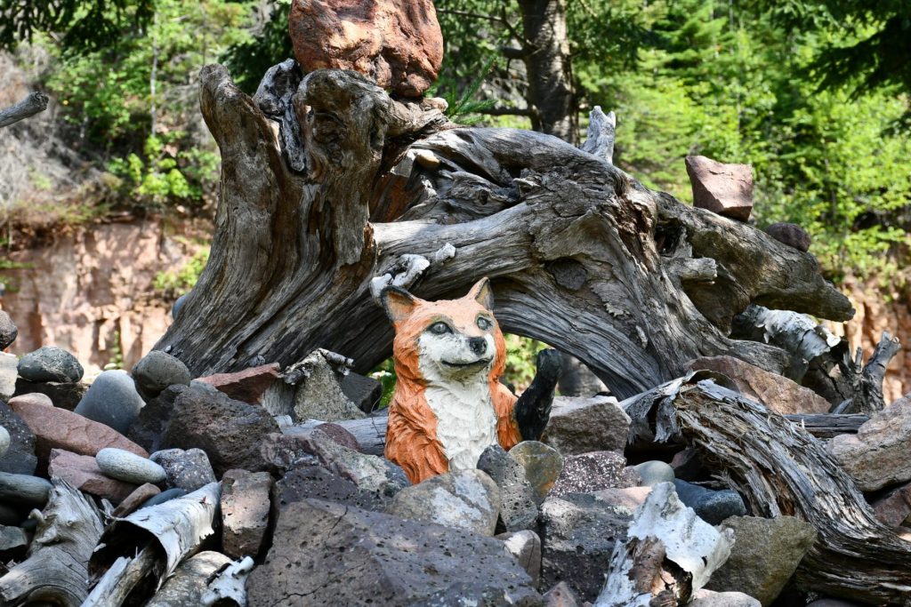 driftwood display in Hovland, Mn North Shore