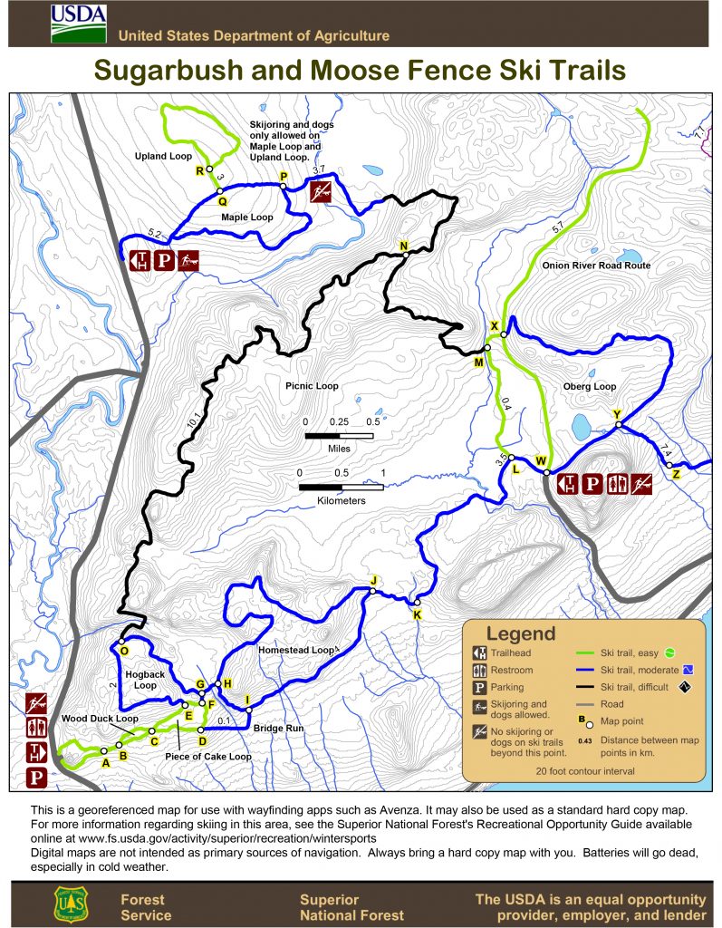 Map of Sugarbush Ski Trails