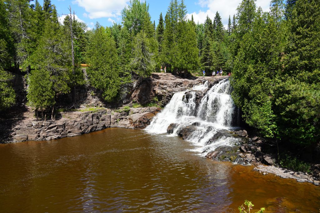 View of Gooseberry's Upper Falls from wheelchair accessible path