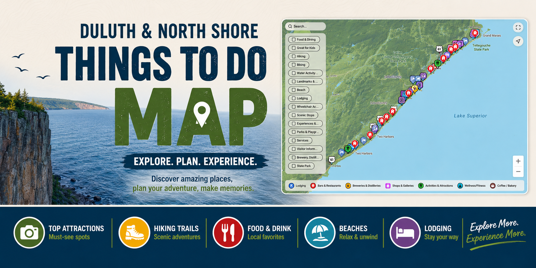 north shore things to do map
